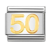 Nomination Composable Classic Link 030109/42 Number 50 Symbol in 18K Gold